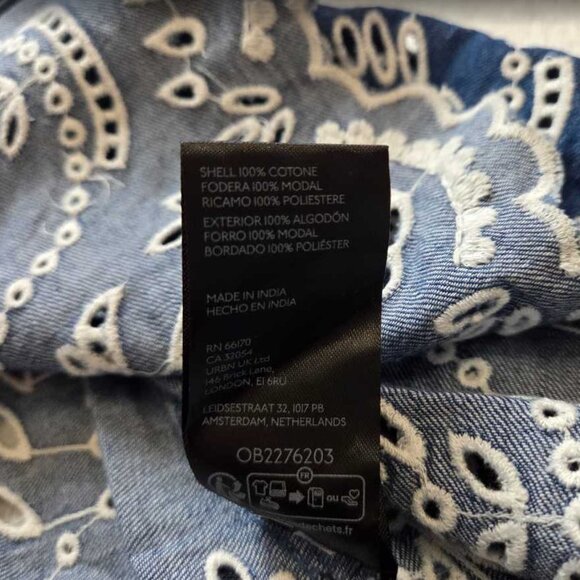 New M By Anthropologie The Tommie denim eyelet trim dress - Picture 7 of 9